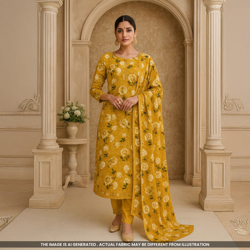 Digital Print Glaze Cotton Fabric-F4975